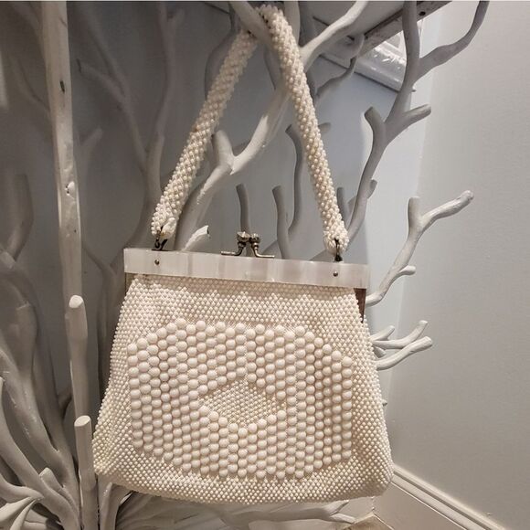 Vintage Handbag, with bubble beads and lucite trim! - Picture 2 of 9